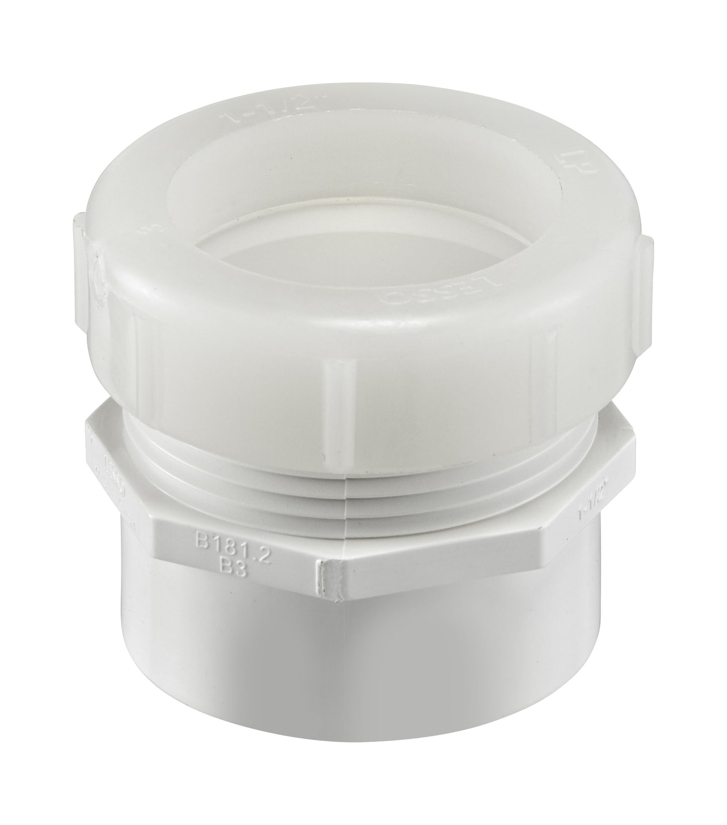 PVC DWV Male Trap Adapter w/ Plastic Nut (S × SLIP)