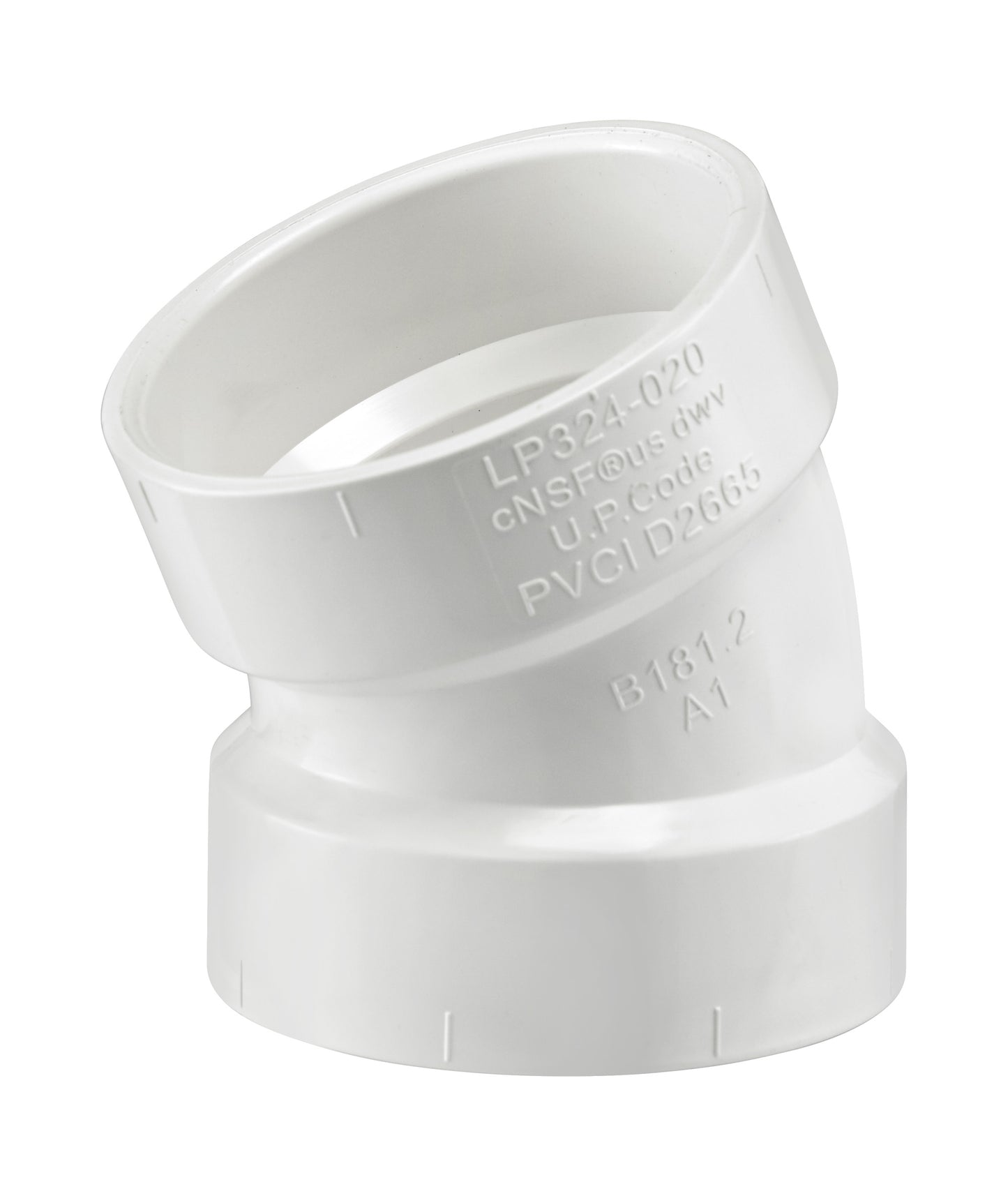 PVC DWV 22.5° Elbow (H × H)