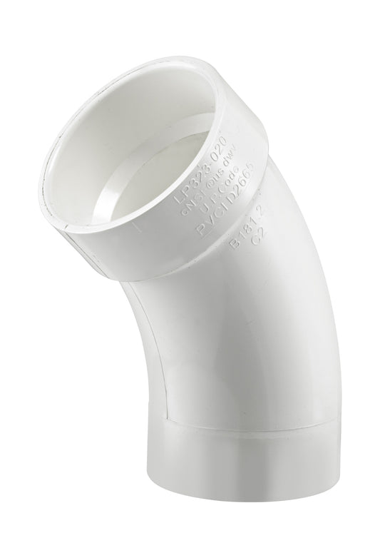 PVC DWV 45° Street Elbow (H × S)