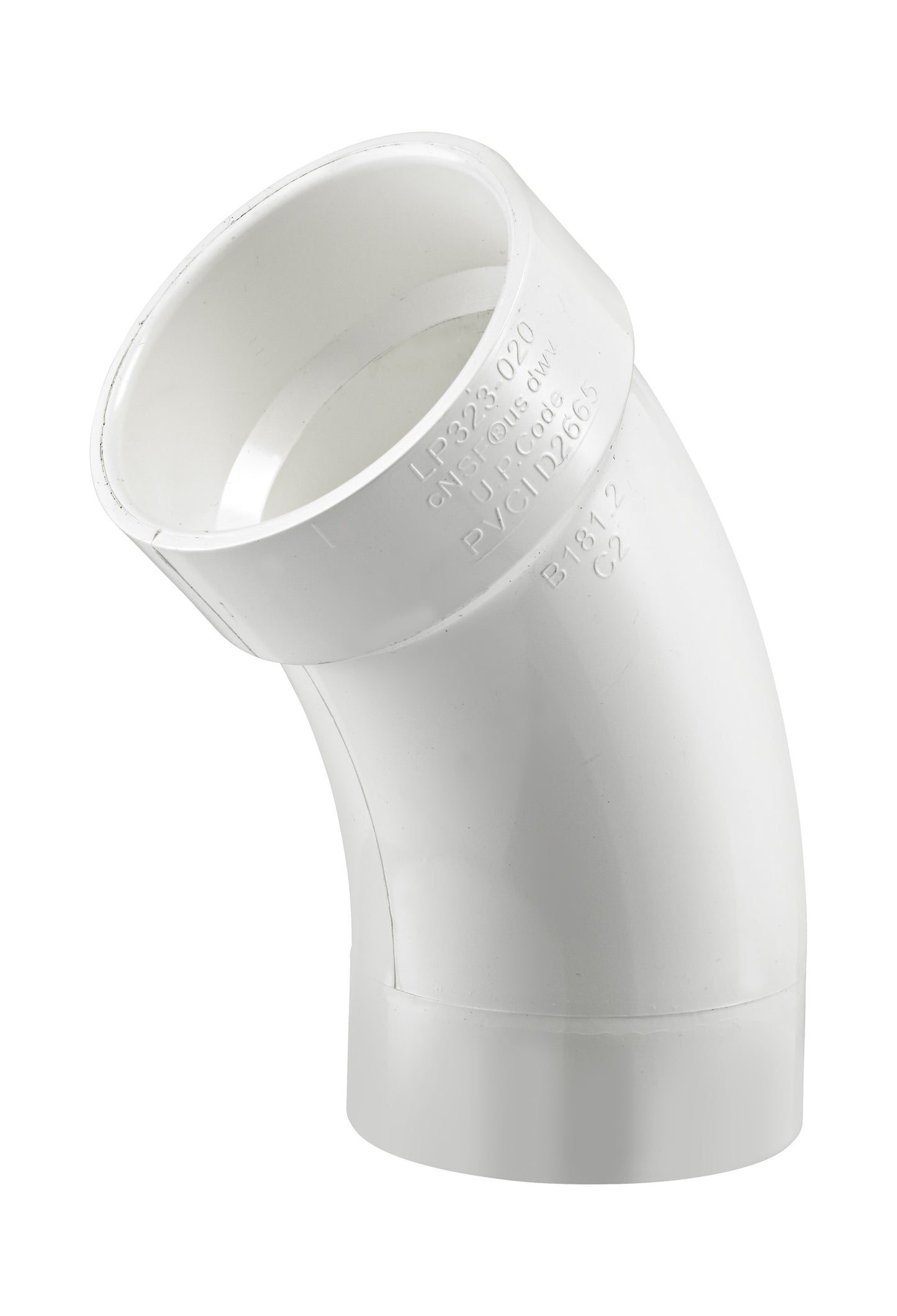 PVC DWV 45° Street Elbow (H × S)