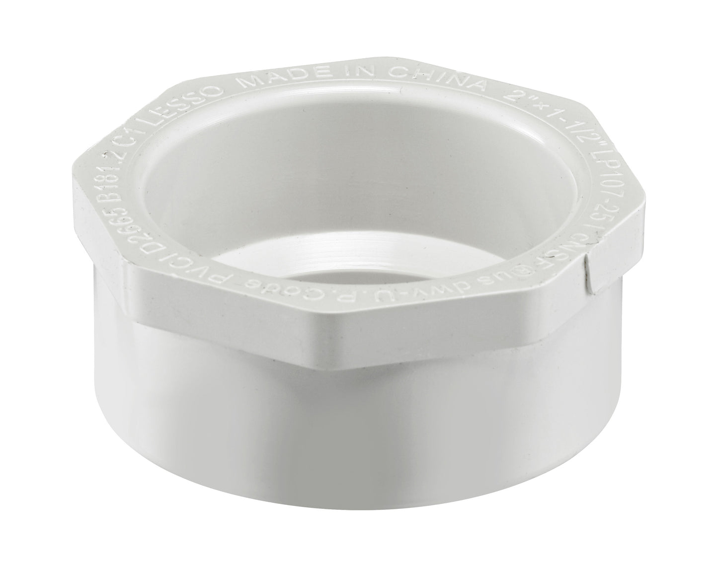 PVC DWV Flush Bushing (S × H)