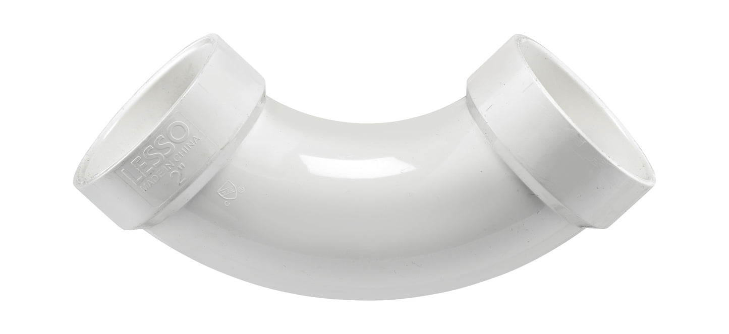 PVC DWV Long Sweep 90° Elbow (H × H)