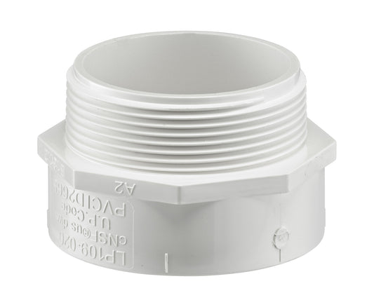 PVC DWV Male Adapter (MPT × H)