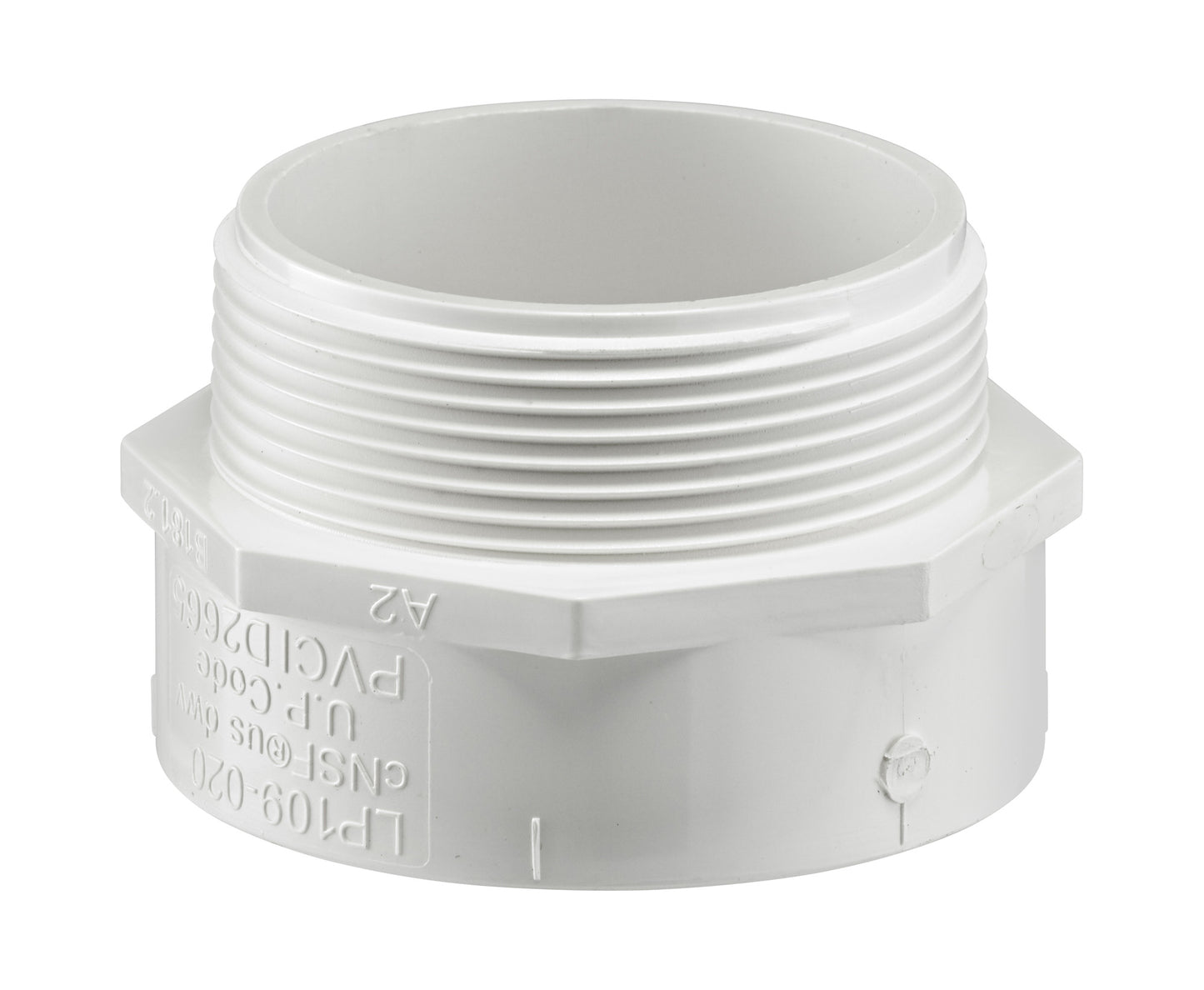 PVC DWV Male Adapter (MPT × H)
