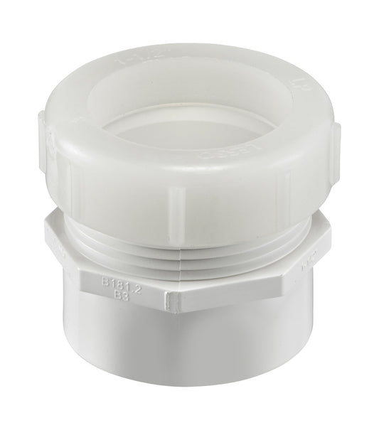 PVC DWV Male Trap Adapter w/ Plastic Nut (S × SLIP)