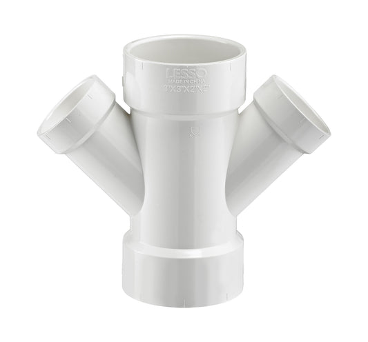 PVC DWV Reducing Double Wye (ALL HUB)